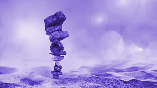 stack of rocks precariously balanced