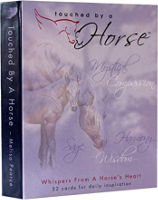 card deck cover art: Touched By a Horse Inspirational Deck (Whispers from a Horse's Heart) Cards  by Melisa Pearce (Author), Jan Taylor (Illustrator)