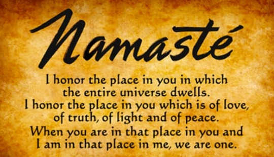 poster of Namasté and interpretation